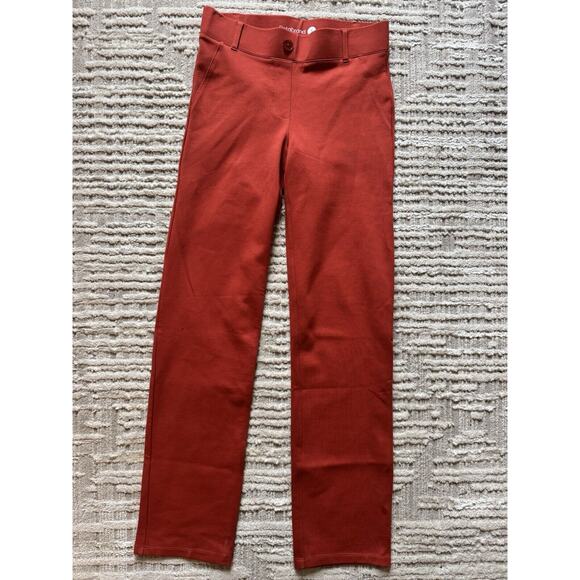 Betabrand Classic Dress Pant Yoga Pant Straight Red Small Colorful Spring Brick - Picture 1 of 5